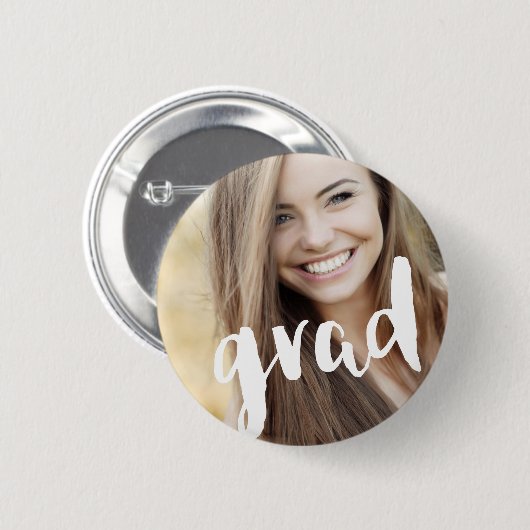 Foto Personalized Modern Afstudeerder Celebration Ronde Button 5,7 Cm (Voorkant /achterkant)