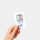 Foto Personeels ID Naam Badge | Navy Wit (Handheld)