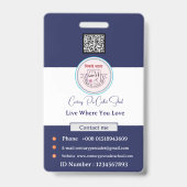Foto Personeelslogo of QR CODE Beveiliging Badge (Achterkant)