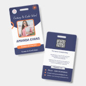 Foto Personeelslogo of QR CODE Beveiliging Badge (Voor- en achterkant)