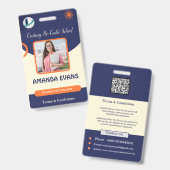 Foto Personeelslogo of QR CODE Beveiliging  Cornsi Badge (Voor- en achterkant)