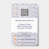Foto Personeelslogo of QR CODE glitters Badge (Achterkant)