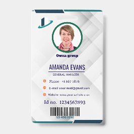 Foto Personeelslogo of QR-code witte badge