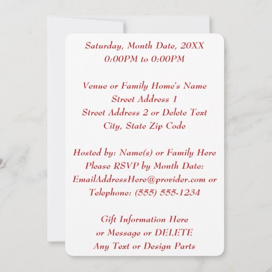 Foto, persoonlijk, 40e verjaardag nodigt Vrouw uit Kaart (Achterkant)