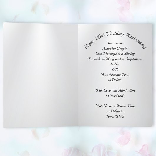 Foto, persoonlijke 25th Wedding Jubileum Kaarten