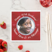 Foto, persoonlijke 40e verjaardag Napkins voor haa Servet (Insitu)