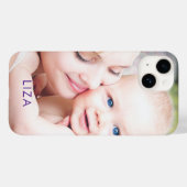 Foto Persoonlijke Naam Aangepast Eenvoudig Modern Case-Mate iPhone Case (Achterkant (horizontaal))