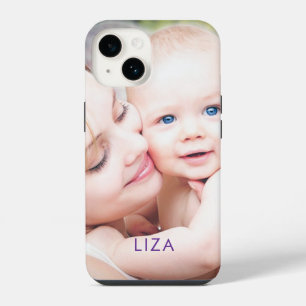 Foto Persoonlijke Naam Aangepast Eenvoudig Modern iPhone 14 Hoesje