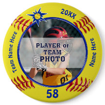 Foto Persoonlijke Softball Pins, Softball Favors