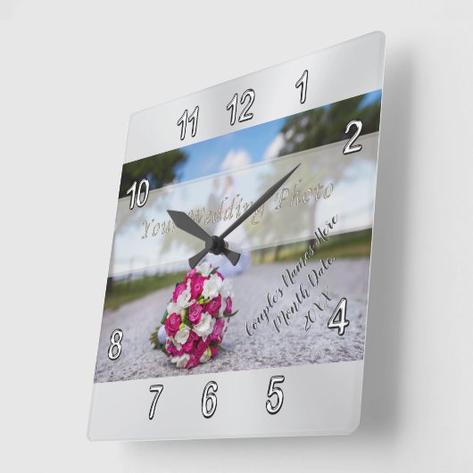 Foto, persoonlijke weduwschap met wandklok (Hoek)