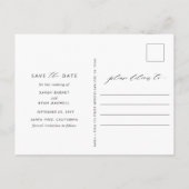 Foto Perzage Blush Cream Gold Weddenschap Save the Aankondigingskaart (Achterkant)