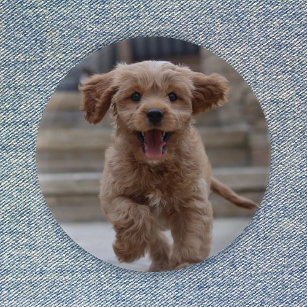 Foto Pet   Afbeelding Upload Cute Schattige Dog Ronde Button 5,7 Cm