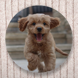 Foto Pet | Afbeelding Upload Cute Schattige Dog Ronde Button 5,7 Cm