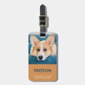 Foto Pet Carrier Label Bagagelabel (Voorkant verticaal)