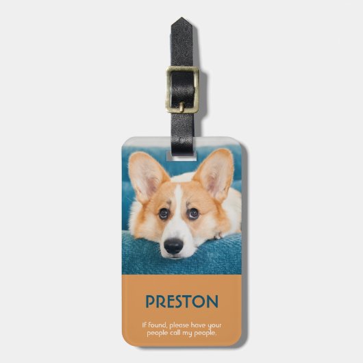 Foto Pet Carrier Label Bagagelabel (Voorkant verticaal)