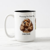 Foto Pet Cocker Spaniel Personaliseren Tweekleurige Koffiemok (Links)