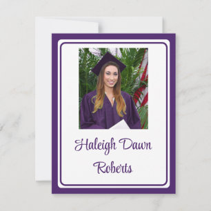 Foto Pet & Diploma Paarse Afstuderen Kaart