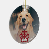 Foto Pet | Kute Pet Dog Ornaments Keramisch Ornament (Rechts)