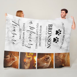 Foto Pet Memorial Keepsake Marble Fleece Deken