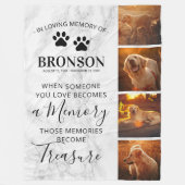 Foto Pet Memorial Keepsake Marble Fleece Deken (Voorkant)