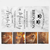 Foto Pet Memorial Keepsake Marble Fleece Deken (Voorkant (Horizontaal))