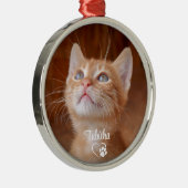 Foto Pet Metalen Ornament (Rechts)