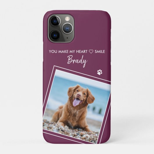 Foto Pet Modern Quote Magenta Dog Case-Mate iPhone Case (Achterkant)