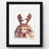 Foto Pet | Moderne minimale zwarte en witte Lijst Fotoplaat (Voorkant)