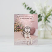 Foto Pet Sophisticated Kerstparty Briefkaart (Staand voorkant)