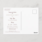 Foto Pet Sophisticated Kerstparty Briefkaart (Achterkant)