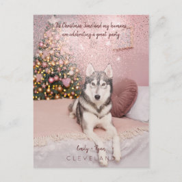 Foto Pet Sophisticated Kerstparty Briefkaart