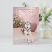 Foto Pet Sophisticated Kerstparty Kaart (Staand voorkant)