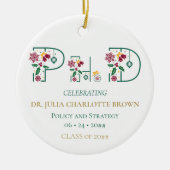 Foto PhD graad Doctoraat Keepsake Gift Kerstmis Keramisch Ornament (Voorkant)