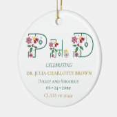 Foto PhD graad Doctoraat Keepsake Gift Kerstmis Keramisch Ornament (Links)