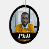 Foto PhD Gradennaam Black Afstuderen Ceramic Orn Keramisch Ornament (Rechts)