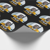 Foto PhD Gradennaam zwart Afstuderen Cadeaupapier (Hoek)