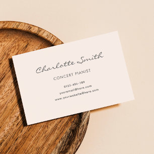 Foto Pianist Blush Roze Eenvoudig Visitekaartje
