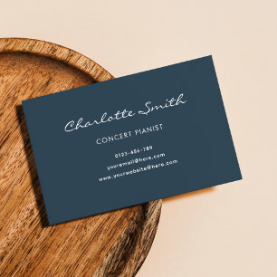 Foto Pianist Marine Blauw Eenvoudig Visitekaartje