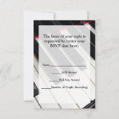 Foto piano-toetsen RSVP kaartje (Achterkant)