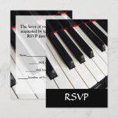 Foto piano-toetsen RSVP kaartje (Voorkant / Achterkant)
