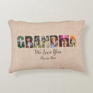 Foto Pillow GRANDMA We houden van je, voeg Afbeeld Accent Kussen