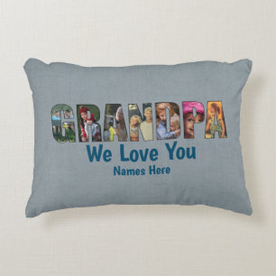 Foto Pillow GRANDPA We houden van je, voeg Afbeeld Accent Kussen