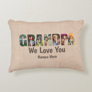 Foto Pillow GRANDPA We houden van je, voeg Afbeeld Accent Kussen
