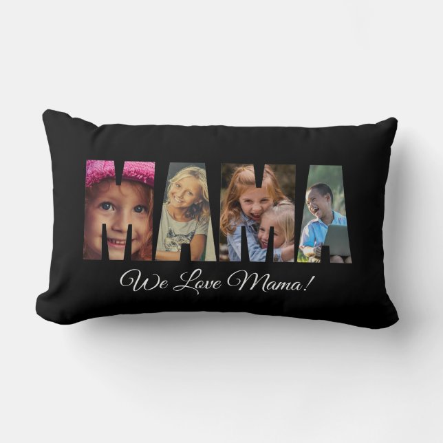 Foto Pillow MAMA Voeg Afbeelding Names Text toe op Kussen (Voorkant)