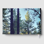 Foto Pine Tree Forest Achtergrond Memorial Gastenboek (Achterkant)