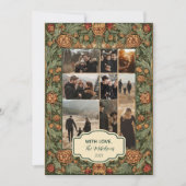 Foto  Pinecone Botanische Kerst Feestdagenkaart (Voorkant)