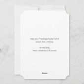 Foto Plaid Happy Thanksgiving Kaart (Achterkant)