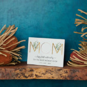 Foto Plaque eerste Moederdag Botanische letters Fotoplaat (Zijkant)