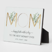 Foto Plaque eerste Moederdag Botanische letters Fotoplaat (Zijkant)