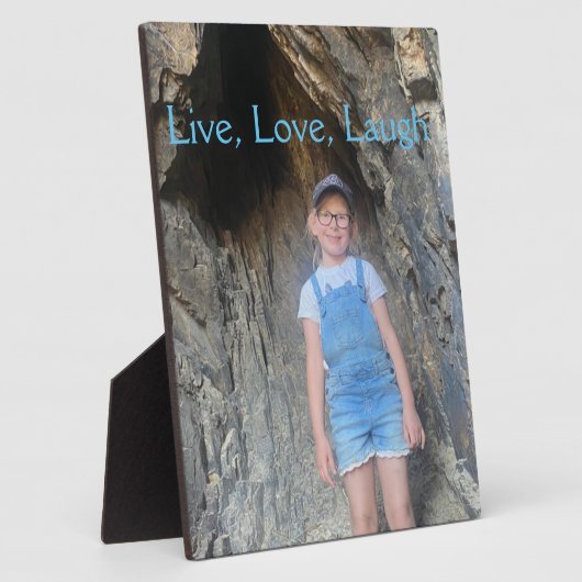 Foto Plaque, Live, Love, Laugh Fotoplaat (Zijkant)